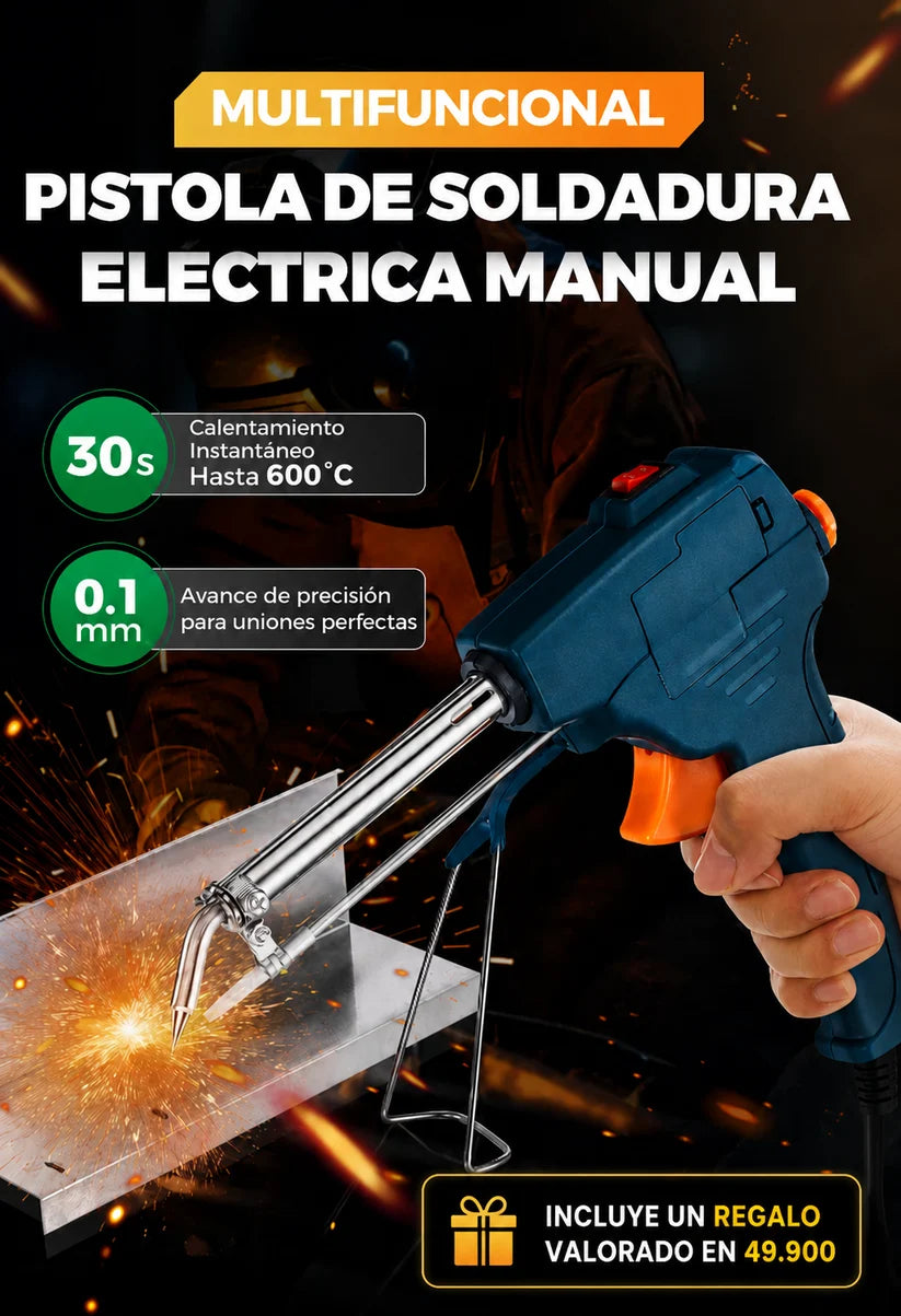 🔥 LIQUIDACIÓN DE STOCK: Pistola de Soldadura Profesional + Envio Gratis + Regalo - 50% OFF