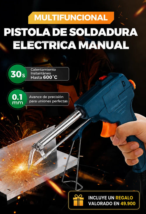 🔥 LIQUIDACIÓN DE STOCK: Pistola de Soldadura Profesional + Envio Gratis + Regalo - 50% OFF
